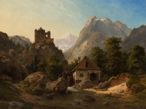 Mountain Landscape by Georg Emil LIBERT