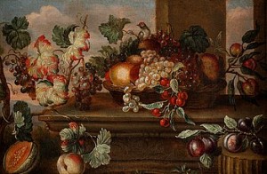 Fruktstilleben by Antoine-Ferdinand REDOUTÉ - auction artwork with signature