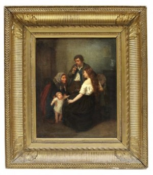 Tre Generationer by Amédée GUERARD - auction artwork with signature