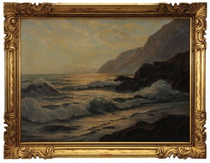 Rocky Coast At Dawn by William Columbus EHRIG - auction artwork with signature