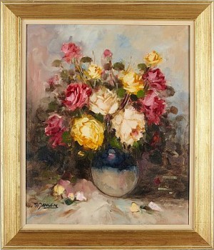 (2) Blomsterstilleben by Th JANSEN