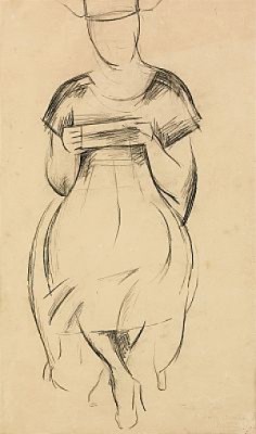 Modellstudie Föreställande Vera öström by Diego RIVERA