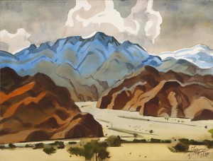 Double Sided: ''san Jacinto'' And A Wooded Stream Landscape by Milford ZORNES