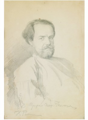 Portrait Of Trofim Petrovich Chaplygin. by Ilya Efimovich REPIN