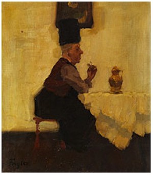 Mann Mit Hut by Fritz FEIGLER - auction artwork with signature