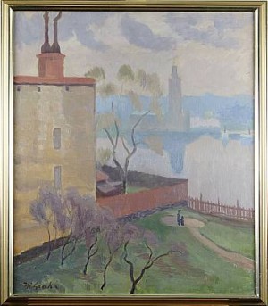 Vårkväll Vid Bastugatan by Hjalmar GRAHN
