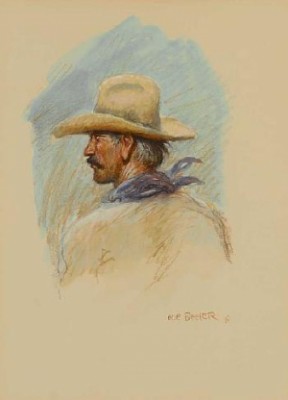 Untitled (portrait Of A Cowboy) by Joe Neil BEELER