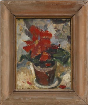 (2) Blomsterstilleben Resp Kvinna by Hugo LINÉR - auction artwork with signature