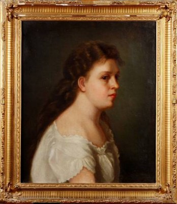 Kvinnoporträtt by Amanda KJELLBERG - auction artwork with signature