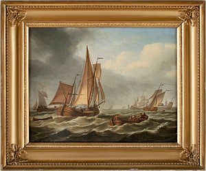 Skepp Med Styvbris by Franz SWAGERS - auction artwork with signature