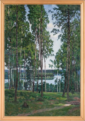 Sommarlandskap Med Björkar by Albert PETRI