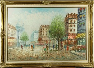 Parisian Boulevard Scene by Constantin KLUGE