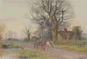 Cattle Watering; And Returning Home At Dusk (illustrated) by Henry Charles FOX