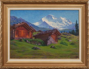 Chalets (snöhyddor) Och Die Jungfrau by Anders WALDUR