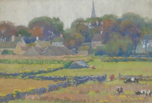 Little Compton Commons by Sydney Richmond BURLEIGH - auction artwork with signature