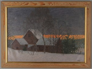 Skymningslandskap by Weikko Ferdinand PURO - auction artwork with signature