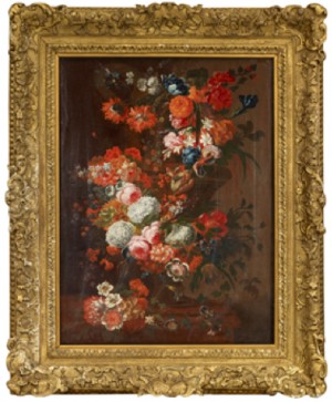 Blomsterstilleben Med Urna by Jean-Baptiste BOSSCHAERT