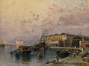 Blick über Einen Italienischen Hafen by Nicolo De CORSI - auction artwork with signature