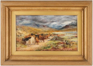 Landskap Med Boskap Och Hund by Louis Bosworth HURT