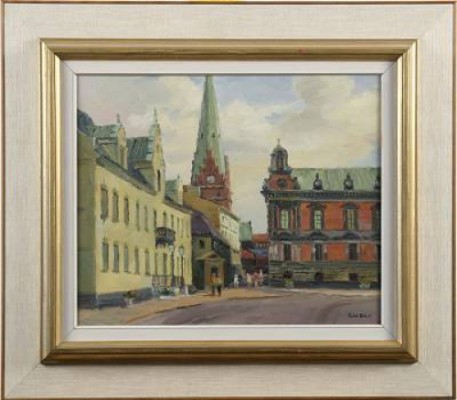 Stortorget, Malmö by Gustav BERLIN - auction artwork with signature