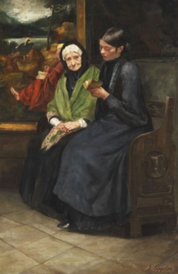 Beim Gebet by Ernst OPPLER - auction artwork with signature