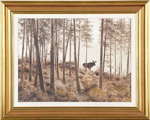 älg I Skogsbryn by Lennart SAND