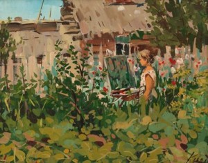 In The Garden by Valentin KAVOLINE - auction artwork with signature