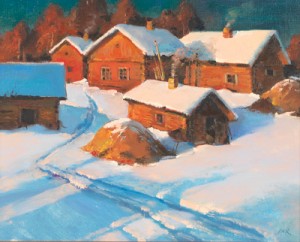 Evening Snow Sunset by Mark KREMER