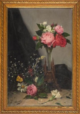 Blomsterstilleben by Paul MATHEY - auction artwork with signature