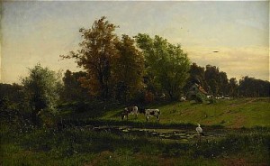 Gårdsidyll Med Betande Boskap by Heinrich ‘Henri’ GOGARTEN