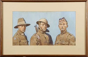British And Empire Soldiers by Henri BAUD - auction artwork with signature