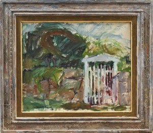 Landskap Med Mur I Förgrunden by Ulla-Britta EMITSLÖF-DEJMO - auction artwork with signature