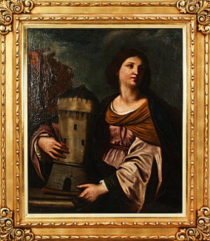 Santa Barbara Med Torn by Carlo DOLCI