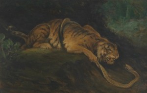 Tiger And Snake by Gustave SURAND
