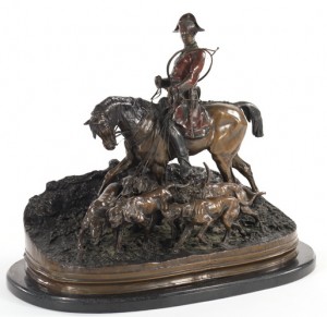 Valet De Chiens A Cheval Menant Sa Harde by Pierre Jules MENE