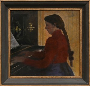 Musicerande Flicka by Axel LEKANDER - auction artwork with signature