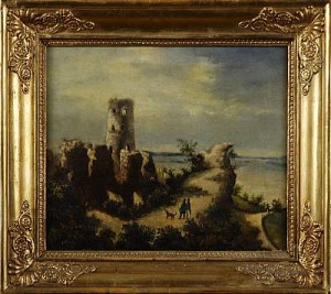Stegeborgs Slottsruin by Carl Ferdinand LINDH - auction artwork with signature