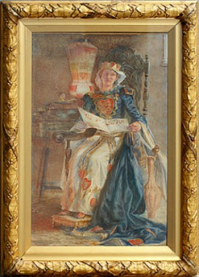 Kvinna I Karmstol by Thomas Robert ABLETT - auction artwork with signature