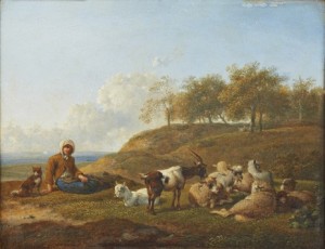 Herde Med Får Och Getter by Johann Christian KLENGEL - auction artwork with signature