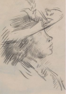 Head Of A Girl by William ORPEN - auction artwork with signature