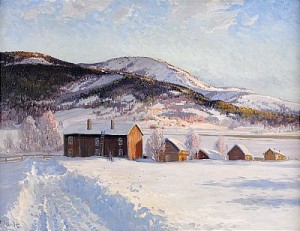 Vinterlandskap - åre by Carl BRANDT