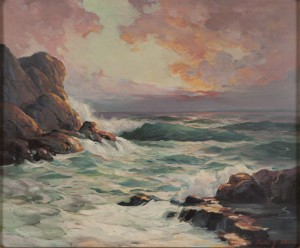 Sunset Off Richmond Island, Maine by Lester Joseph CHANEY - auction artwork with signature