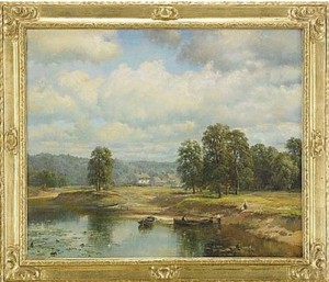 Ukrainian Landscape by Ivan Augustovitch VELTZ - auction artwork with signature