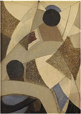 Composition Avec Matièrs Et Encre De Chine by Alfred RETH