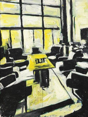 Boardroom #2 by Roger HERMAN - auction artwork with signature