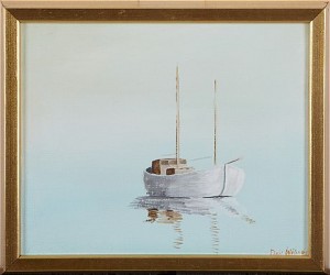 Fartyg by Dan WIBERG - auction artwork with signature
