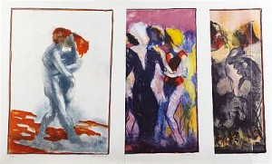 Dansen, Svit Med Tre Färglitografier by Peter DAHL