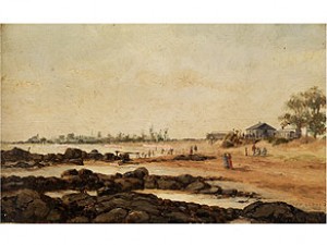 Weite Küstenlandschaft by Charles LEDUC - auction artwork with signature