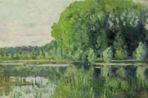 Moulineux, L'etang by Maximilien LUCE