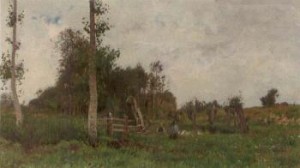 Cloudy Summer's Day By The Lake by Victor Jean Baptiste BINET